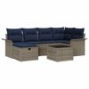 vidaXL Set Divano da Giardino 7 pz Poly Rattan