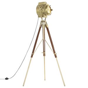 vidaXL Lampada da Terra a Treppiede Legno Massello di Mango 193 cm