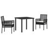 vidaXL Set da Pranzo per Giardino con cuscino 9 pcs Beige polyrattan