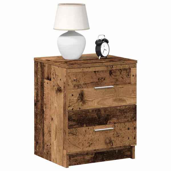 vidaXL Comodino con 2 Cassetti Legno Antico 40x36x50 cm