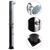 Outdoor Doccia Solare da Giardino con Soffione e Rubinetto 40 L