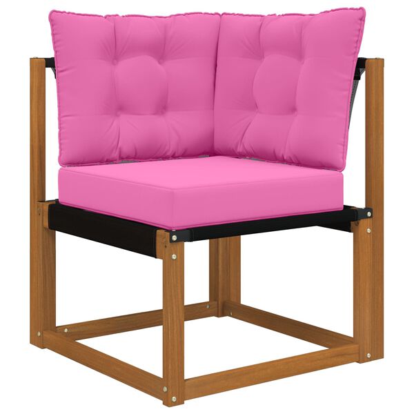 vidaXL Cuscino per divano da esterno 3 pcs Rosa Poliestere