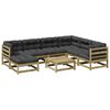vidaXL Set Divani da Giardino 8pz con Cuscini Legno Impregnato di Pino
