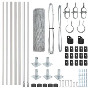 vidaXL Palo della recinzione Argento