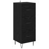 vidaXL Credenza Rovere nero 34 x 34.5 x 90 cm Legno ingegnerizzato