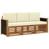 vidaXL Set divani 3 pz Legno di Acacia Massello
