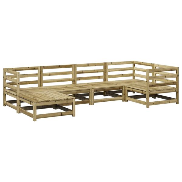 vidaXL Set Divani da Giardino 6 pz in Legno Impregnato di Pino