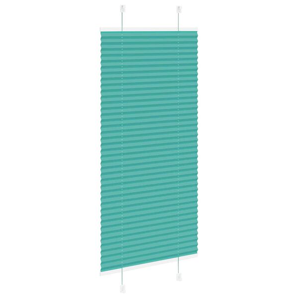 vidaXL Tenda Plissettata Verde petrolio 60x150 cm Larghezza Tessuto