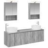 vidaXL Set di Armadi da Bagno 5 pcs Sonoma grigio Legno ingegnerizzato