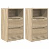 vidaXL Comodini 2 pcs Rovere Sonoma 40 x 30 x 467 cm Legno multistrato