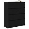 vidaXL Credenza Rovere Nero 80x35x99 cm in Legno Multistrato