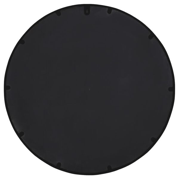 vidaXL Specchio Nero 40x4 cm Ferro Rotondo per Uso Interno