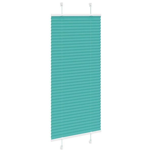 vidaXL Tenda Plissettata Verde petrolio 60x100 cm Larghezza Tessuto