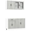 vidaXL Set Mobili da Cucina 4 pz Lucca Grigio Sonoma in Truciolato