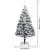 vidaXL Albero di Natale con 300 LED con supporto Verde 300 cm PVC