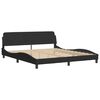 vidaXL Letto con Materasso Dover Nero 180x200 cm in Velluto