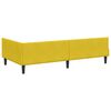 vidaXL Cornice del letto ad angolo Giallo 80 cm x 200 cm Velluto