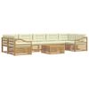 vidaXL Set di divani da esterno 8 pz Bianco e Crema