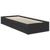 vidaXL Letto con Contenitore Nero 75 x 190 cm Legno multistrato