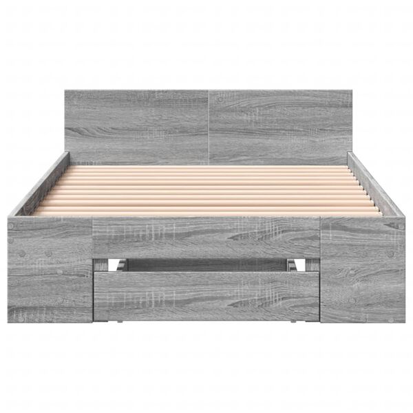 vidaXL Giroletto Cassetto Grigio Sonoma 90x200 cm Legno Multistrato