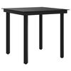 vidaXL Tavolo da Giardino Nero 80x80x74 cm in Acciaio e Vetro