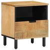 vidaXL Comodino Marrone 40x33x46 cm in Legno Massello di Mango