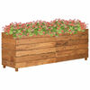 vidaXL Letto Rialzato 150x40x55 cm Legno di Teak di Recupero e Acciaio