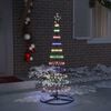 vidaXL Albero di Natale LED con 230 LED Multicolore 184.5 cm Metallo