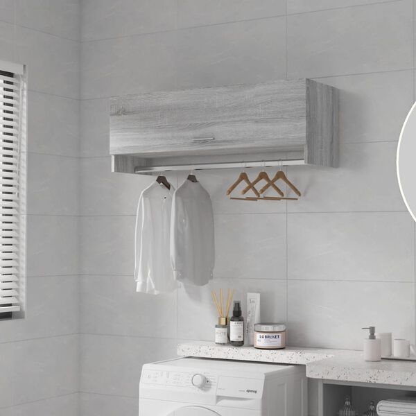 vidaXL Armadio Grigio Sonoma 100x32,5x35 cm in Legno Ingegnerizzato