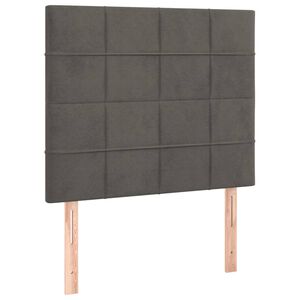 vidaXL Testiera Grigio Scuro 80x5x118/128 cm Velluto