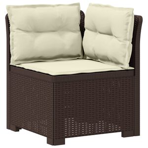 vidaXL Divano da Giardino a 1 Posto con Cuscini Aspetto Rattan PP