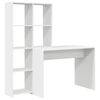 vidaXL Scrivania Bianco 138,5 x 55 x 143 cm Legno ingegnerizzato