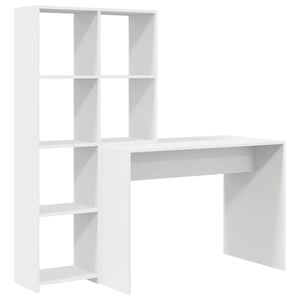 vidaXL Scrivania Bianco 138,5 x 55 x 143 cm Legno ingegnerizzato