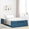vidaXL Struttura letto con materasso con materasso 2 pcs Blu Velluto