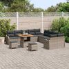 vidaXL Set Divano da Giardino 13 pcs Grigio polyrattan
