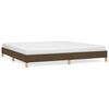 vidaXL Giroletto senza Materasso Marrone Scuro 200x200 cm in Tessuto