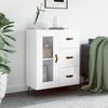 vidaXL Credenza 69,5x34x90 cm in Legno Multistrato Bianco Lucido
