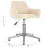vidaXL Sedie da Pranzo Girevoli 2 pz Crema in Velluto
