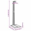 vidaXL Doccia da giardino Grigio 60 x 80 x 214 cm Poly Rattan