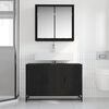 vidaXL Set di mobili per il bagno 2 pcs Rovere Nero Legno multistrato