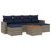 vidaXL Set Divani da Giardino 7 pz con Cuscini Grigio in Polyrattan