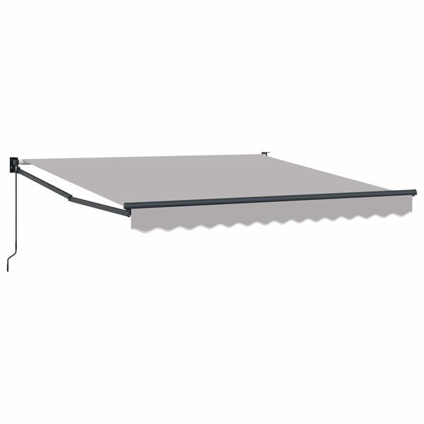 vidaXL Tenda Retrattile Grigio chiaro 350 x 250 cm