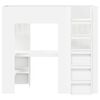vidaXL Struttura letto a castello con scrivania Bianco 75 x 190 cm