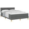 vidaXL Letto box spring con materasso Grigio scuro 160 x 200 cm