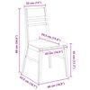 vidaXL Sedie da pranzo 2 pcs Marrone Chiaro 43 x 54 x 89 cm