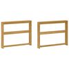 vidaXL Modulo Braccioli 2 pcs Bianco 78,5 x 10 x 61 cm