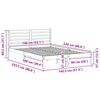 vidaXL Struttura del letto Marrone 140 x 220 cm Pino massello