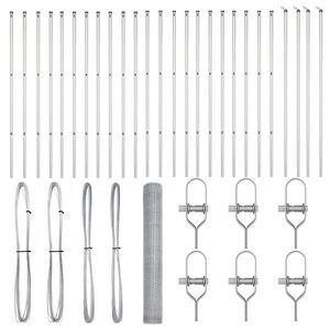 vidaXL Palo della recinzione Argento