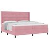 vidaXL Letto a molle con testiera Rosa 200 x 200 cm Velluto