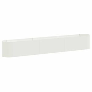 vidaXL Letto rialzato da giardino Bianco 280 x 40 x 40 cm